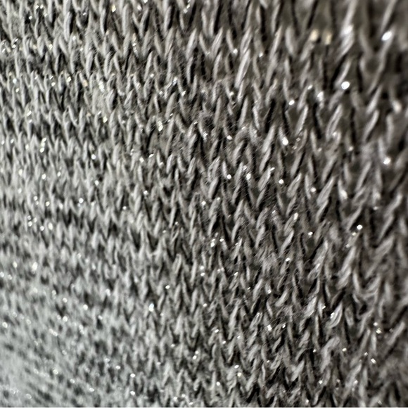 Beyond Yoga Feel the Breeze Heather Gray Sparkle Open Back Sweater Sz M - Picture 6 of 12